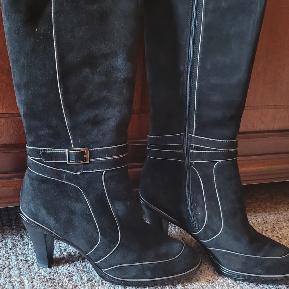 Sofft Tia Black Suede Dress Boots